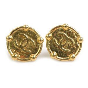 Chanel CHANEL Earrings Vintage Metal Gold Women's 56709g